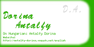 dorina antalfy business card